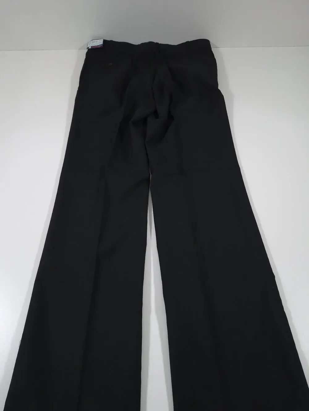 VTG Jahardi Dress Pants Mens 38x36 Black Wool Blend Flat Front Classic NWT